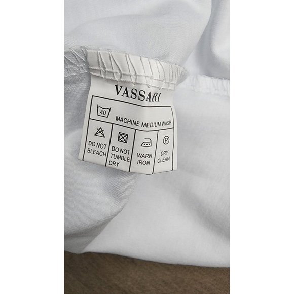 Vassari Los Angeles High Red Collar Button Design White Red Designer Shirt - Picture 10 of 11